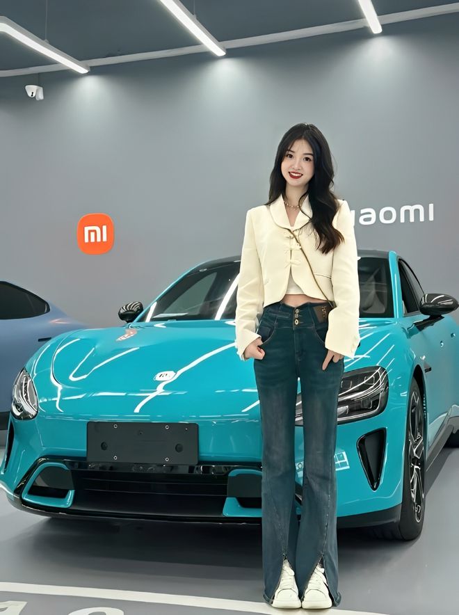 量都这么高的吗？仙女也就长这样吧麻将胡了2小米SU7的美女车主质(图3)