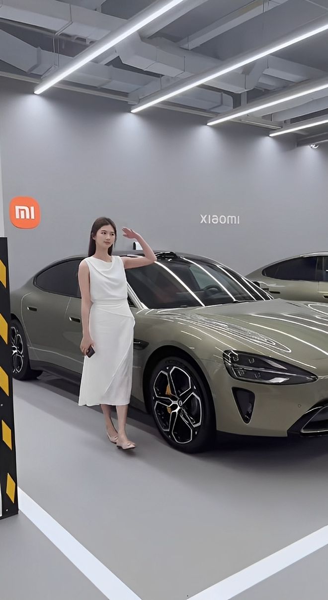 量都这么高的吗？仙女也就长这样吧麻将胡了2小米SU7的美女车主质(图4)